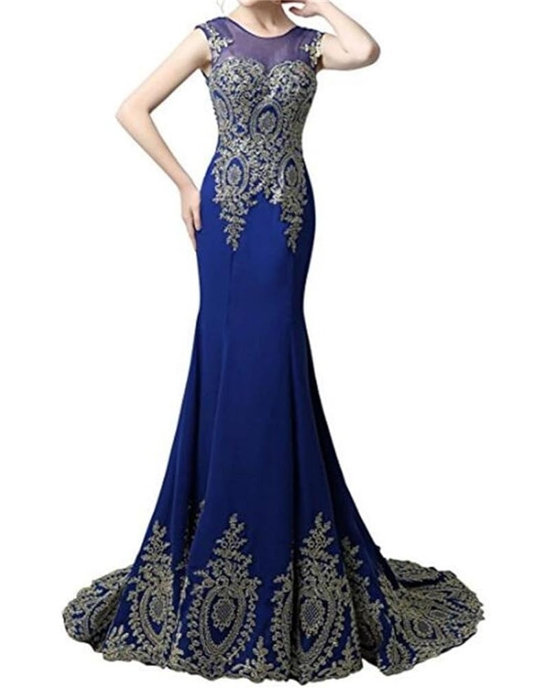 Women's Appliques Evening Dresses for Weddings Long Party Formal Mermaid Gown Mermaid-royalblue $40.49 Dresses