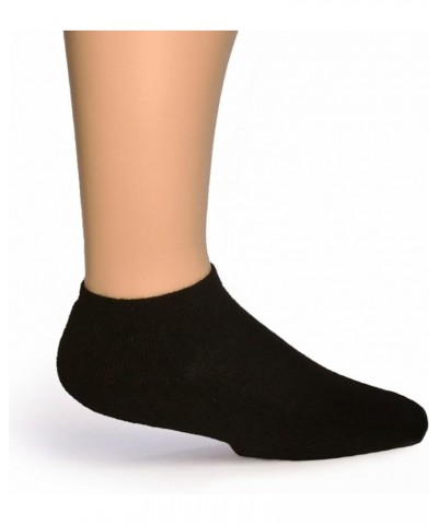 Unisex Sport Mini Crew, Alpaca Wool Socks - Anklet with Terry lined Cushion Footbed Black $12.35 Activewear