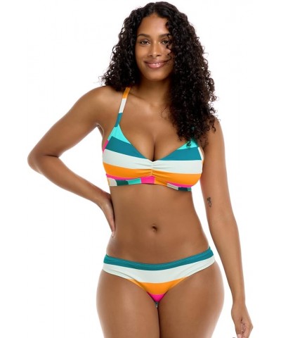 Women's Standard Eclipse Surf Rider Bikini Bottom Swimsuit Free Flow Stripe $13.31 Swimsuits