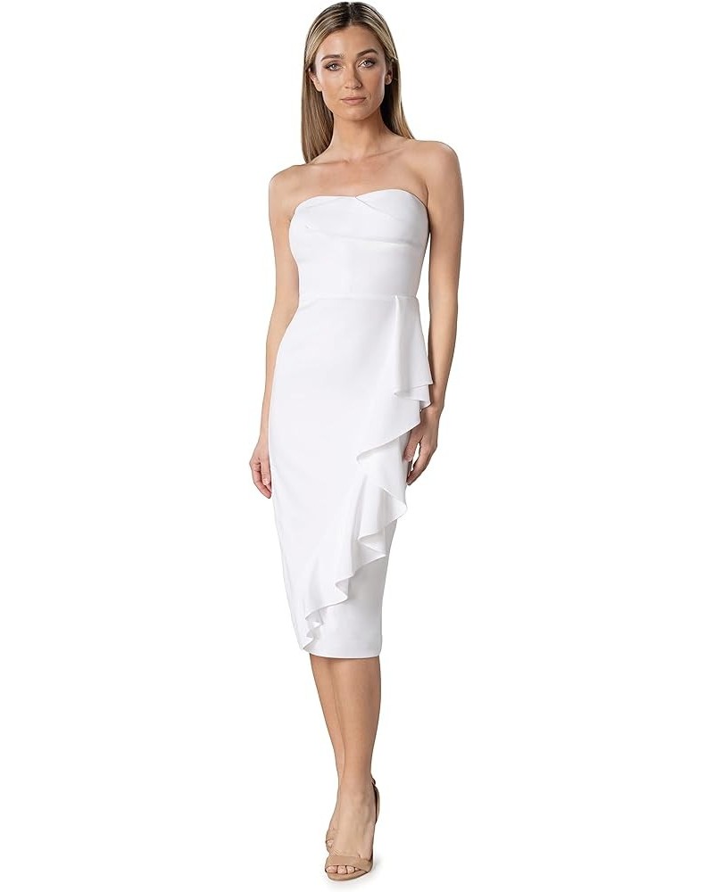 Women's Liv Bodycon Midi Dress White $63.79 Dresses