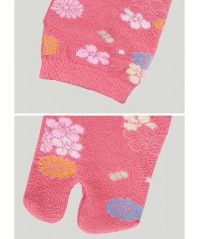 Women Toe Socks Ankle Sock Colorful Two Finger Flip Flop Socks for Womens Girls Flower-a-4 Pairs $9.68 Activewear