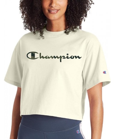 Women's Cropped Tee, Fashion (Retired Colors) Chalk White Camo Stripe $8.60 Activewear