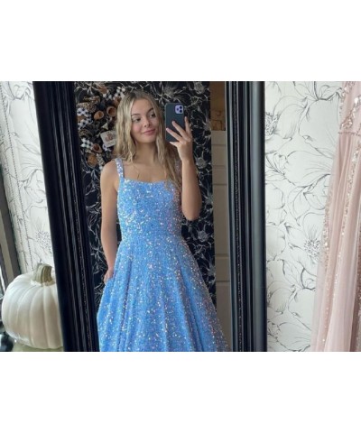 Sparkly Sequin Short Prom Dresses with Pockets Spaghetti Straps Plus Size Homecoming Dresses A Line Ball Gowns Pure White $28...