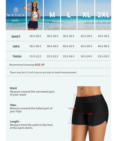 Women's Sporty Swim Shorts Stretchy Board Shorts Boyleg Swim Bottoms Aqua Blue $16.23 Swimsuits