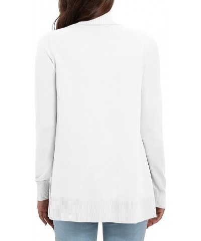 Women's Casual Long Sleeve Knitted Cardigan Lightweight Comfortable Open Front Long Sweaters with Pockets White $18.73 Sweaters