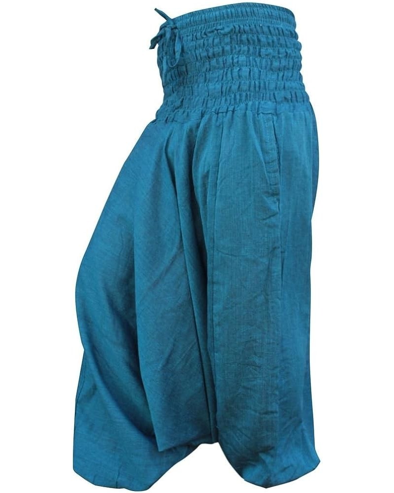 Plain Hippie Harem Aladdin Baggy Loose Fit Genie Gypsy Trouser Pants Petrol Blue $12.40 Pants