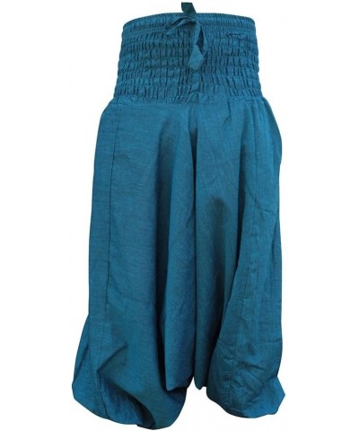 Plain Hippie Harem Aladdin Baggy Loose Fit Genie Gypsy Trouser Pants Petrol Blue $12.40 Pants