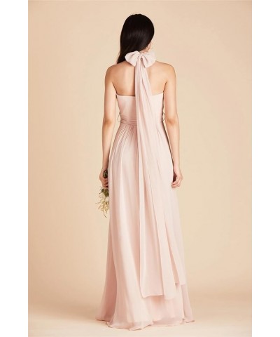 Infinity Chiffon Bridesmaid Dresses with Pockets Long Streamers Halter Strapless Pleated A Line Formal Gown Taupe $28.59 Dresses