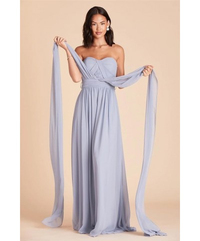 Infinity Chiffon Bridesmaid Dresses with Pockets Long Streamers Halter Strapless Pleated A Line Formal Gown Taupe $28.59 Dresses