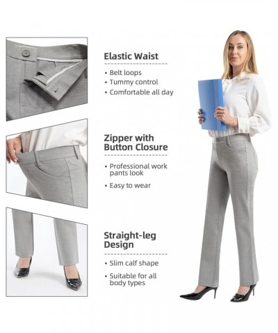 Work Pants for Women, Stretch Dress Pants with Pockets, Straight Leg Slacks for Women to Business Work Casual Light Grey $24....