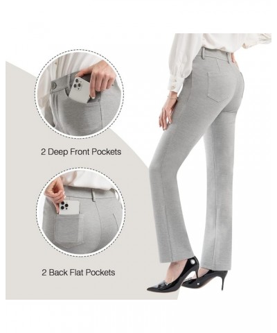 Work Pants for Women, Stretch Dress Pants with Pockets, Straight Leg Slacks for Women to Business Work Casual Light Grey $24....