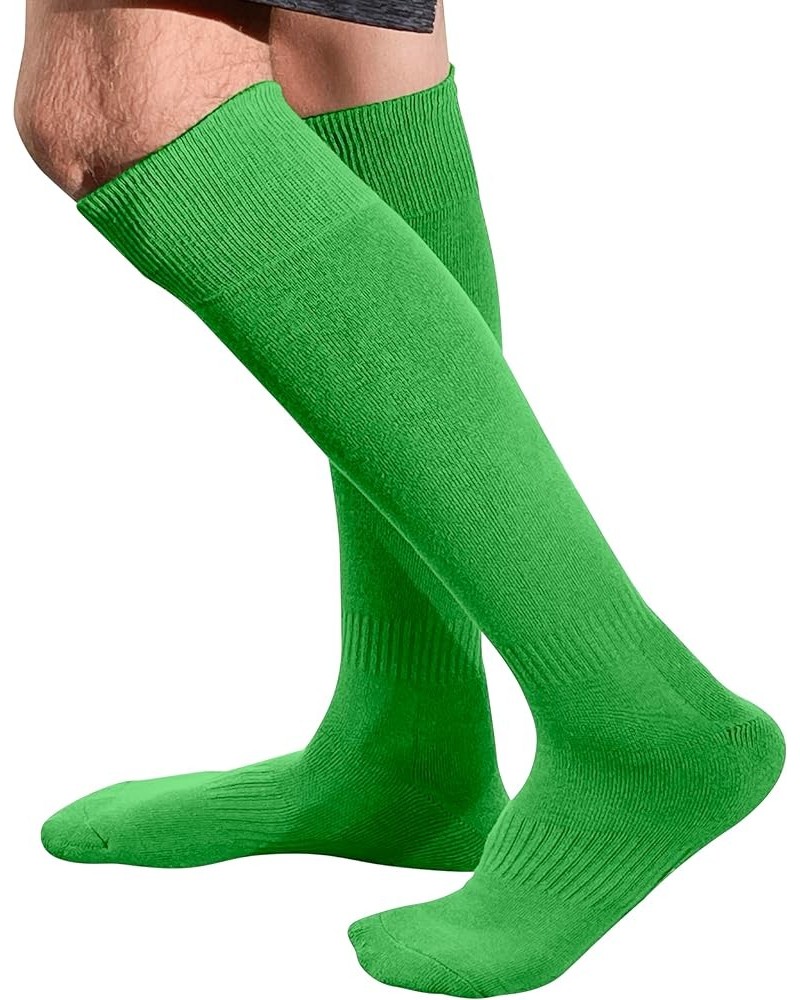 Premium Quality Unisex Knee High Sports Cushioned Athletic Baseball Softball Hockey Socks Bright Green $7.40 Socks