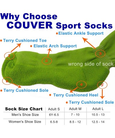 Premium Quality Unisex Knee High Sports Cushioned Athletic Baseball Softball Hockey Socks Bright Green $7.40 Socks