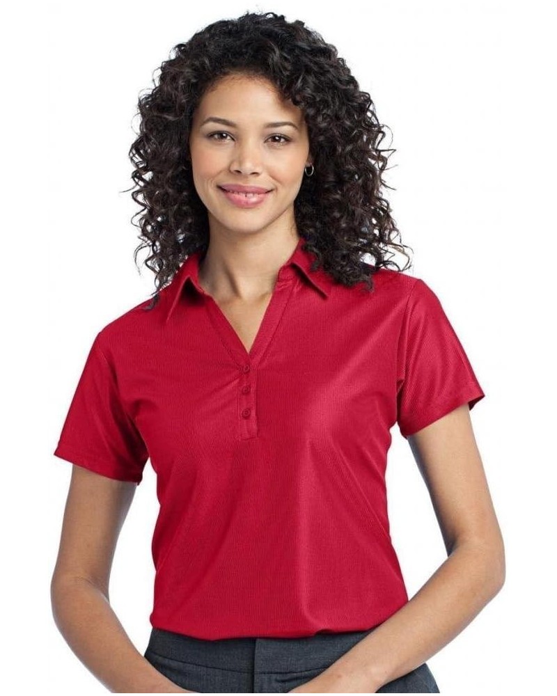 Women's Vertical Pique Polo Classic Red $11.04 Shirts