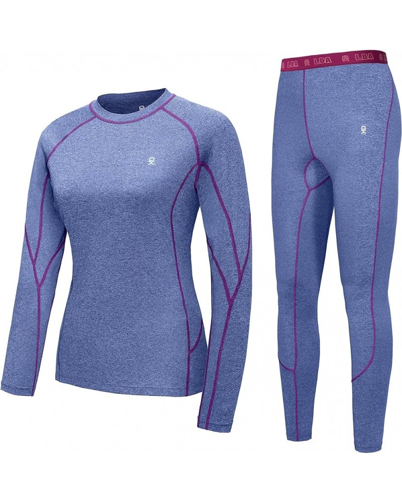 Women's Thermal Underwear Sets Lightweight Warm Base Layers Quick Dry Wicking Top and Bottom for Winter 6. Deep Blue $17.22 U...