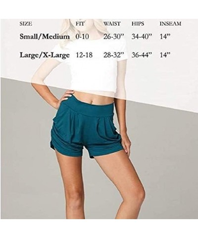 Premium Ultra Soft Brushed Yummy Print Harem Shorts with Pockets Grey $9.48 Shorts