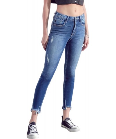 Women's Mid Rise Ankle Skinny Jeans (Medium Blue (Rise 9.25"/Inseam 27") KC2508M, 28) $28.66 Jeans