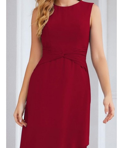 Formal Prom Gowns Chiffon A line Mother of The Bride Dresses Plus Size for Women with Jacket Crimson $51.65 Dresses