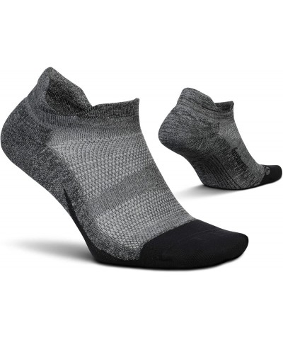 Elite Light Cushion No Show Tab Ankle Socks - Sport Sock with Targeted Compression - (1 Pair) Grey $9.20 Activewear