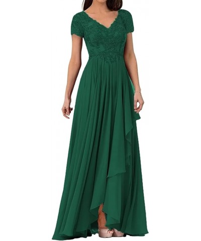 Mother of The Bride Dress Cap Sleeves Lace Applique Groom's Mother Dresses V Neck Formal Wedding Party Gowns Sage Green $34.5...