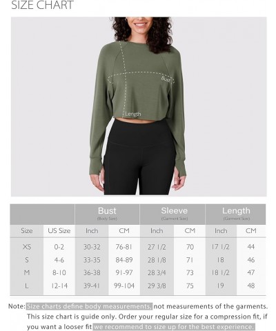 Modal Soft Long Sleeve Cropped Sweatshirts with Thumb Hole for Women Crew Neck Pullover Crop Top Navy $18.19 Activewear