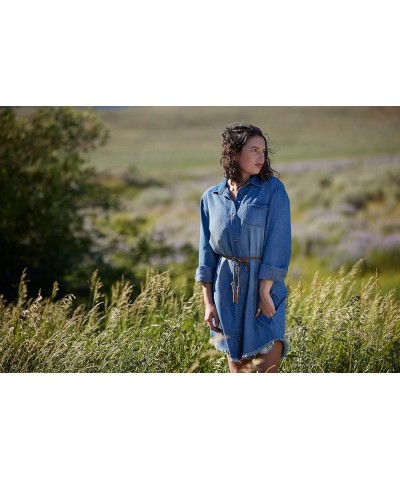 Women's Open Spaces Dress Medium Denim Wash $10.51 Dresses