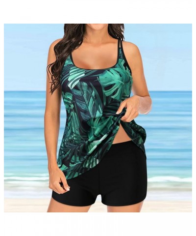 Swimsuit for Women 2024 Conservative Tankini Swimsuit Tummy Control Two Piece Bathing Suits Tank Top with Shorts Swimwear A03...