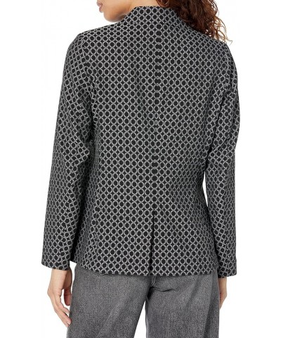 Women's One Bttn Notch Collar Jacket Black Multi $31.75 Blazers