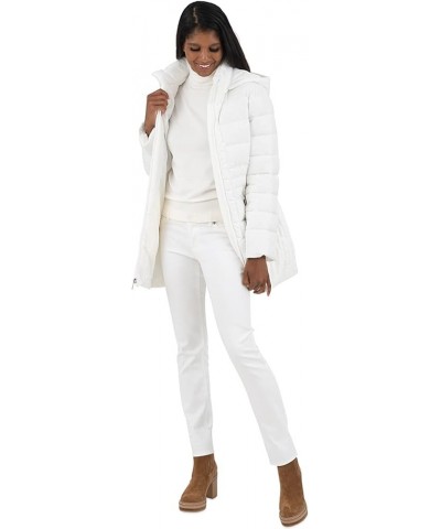 Women's Faux Down Hooded Puffer White $46.01 Jackets