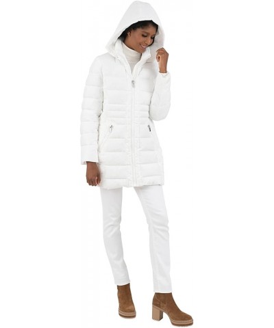 Women's Faux Down Hooded Puffer White $46.01 Jackets