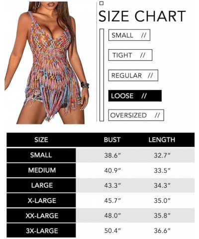 Beach Swimsuit Cover Up Women Crochet Bikini Coverups Summer Pool Swimwear Tassel Dress Multicolor $12.45 Swimsuits