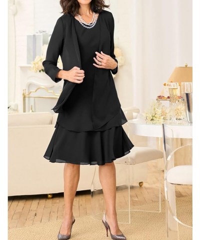 Mother of The Bride Dresses with Jacket Chiffon Formal Dresses for Women Mother of Groom Dresses Long Sleeve Dusty Blue $34.1...