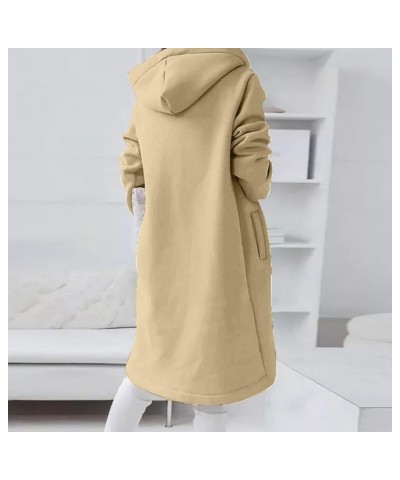 Zip up Sweatshirts for Women Fashion Design Long Hooded Sweatshirt Long Sleeve Casual Pullover with Pocket 020 Beige $10.24 H...