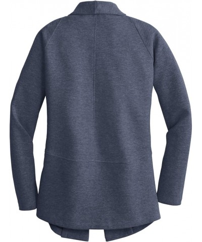 Ladies Interlock Cardigan. L807 Estate Blue Heather/Charcoal Heather $16.38 Sweaters