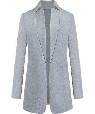 Women's Wool Blend Trench Coats Mid Long Warm Wool Pea Coats Fashion Dressy Casual Office Winter Jackets with Pockets D-grey ...