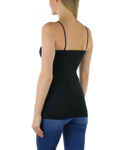 Women's Stretch Layering Scoop Neck Camisole Tanks & Camis Seamless - Black $10.37 Tanks