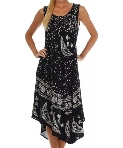 Everyday Essentials Caftan Tank Dress/Cover Up Black / White $15.19 Dresses