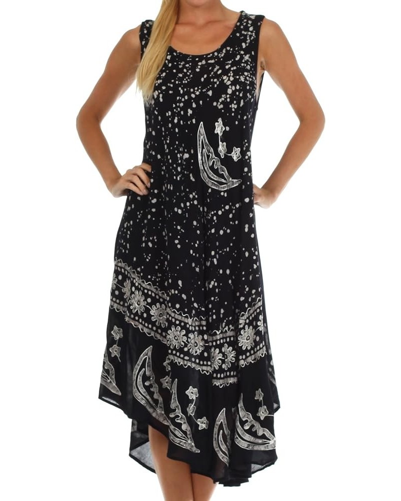 Everyday Essentials Caftan Tank Dress/Cover Up Black / White $15.19 Dresses