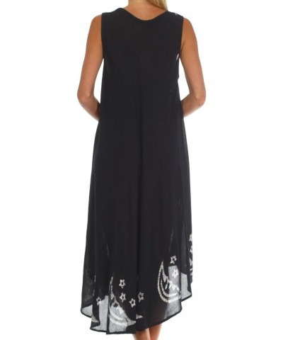 Everyday Essentials Caftan Tank Dress/Cover Up Black / White $15.19 Dresses