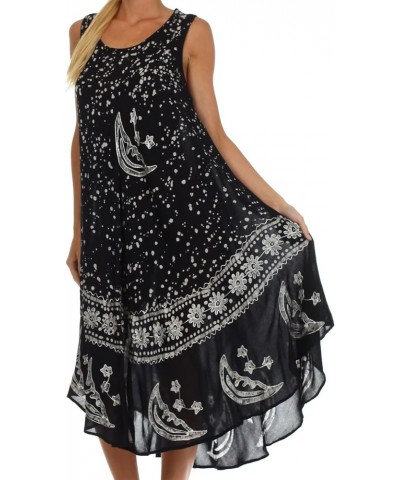 Everyday Essentials Caftan Tank Dress/Cover Up Black / White $15.19 Dresses