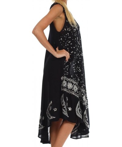 Everyday Essentials Caftan Tank Dress/Cover Up Black / White $15.19 Dresses