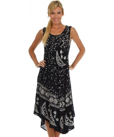 Everyday Essentials Caftan Tank Dress/Cover Up Black / White $15.19 Dresses