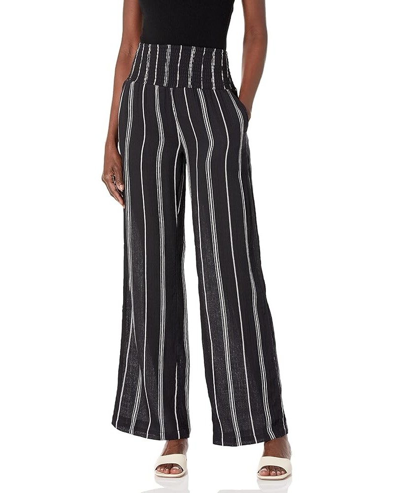 Women's New Waves Stripe Pant Black White $20.31 Pants