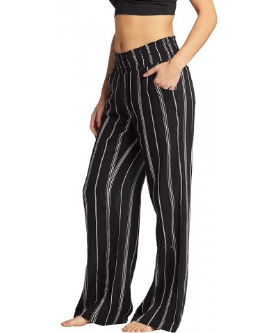 Women's New Waves Stripe Pant Black White $20.31 Pants