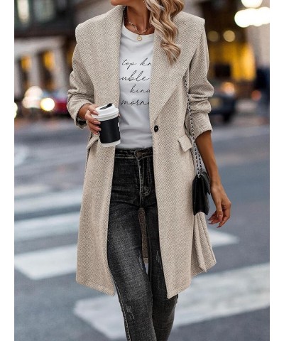 Women Coat Long Jacket: Winter Fashion Long Sleeve Lapel Casual Overcoat With Belt Khaki $30.55 Coats