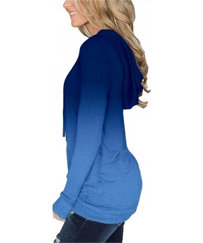 Womens Pullover Hoodie Sweatshirts Casual Tunic Tops Kangaroo Pocket Shirts Tie Dye&Floral Print B-royalblue $21.82 Hoodies &...