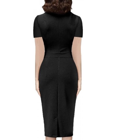 Catholic Church Black Women Clergy Mass Dress Stand Collar Sheath Dress Black $17.33 Dresses