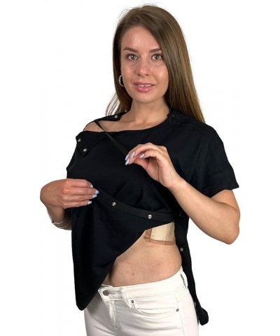 Womens Shoulder Surgery Shirt Coal-black $16.00 Activewear