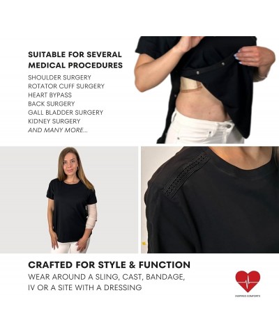 Womens Shoulder Surgery Shirt Coal-black $16.00 Activewear