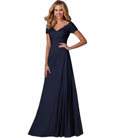 Lace Appliques Mother of The Bride Dresses for Women Chiffon Long Formal Evening Gown with Sleeves Grey $36.00 Dresses